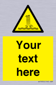 Custom warning artificial waterfall